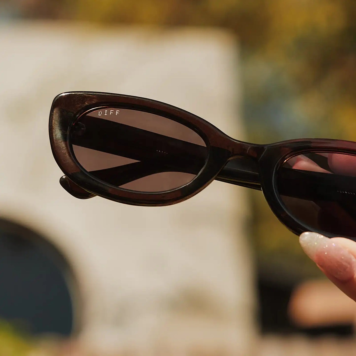 RAYA - CHOCOLATE CRYSTAL + GREY + POLARIZED SUNGLASSES