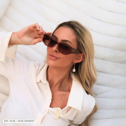 ZOE - ESPRESSO TORTOISE + GREY SUNGLASSES