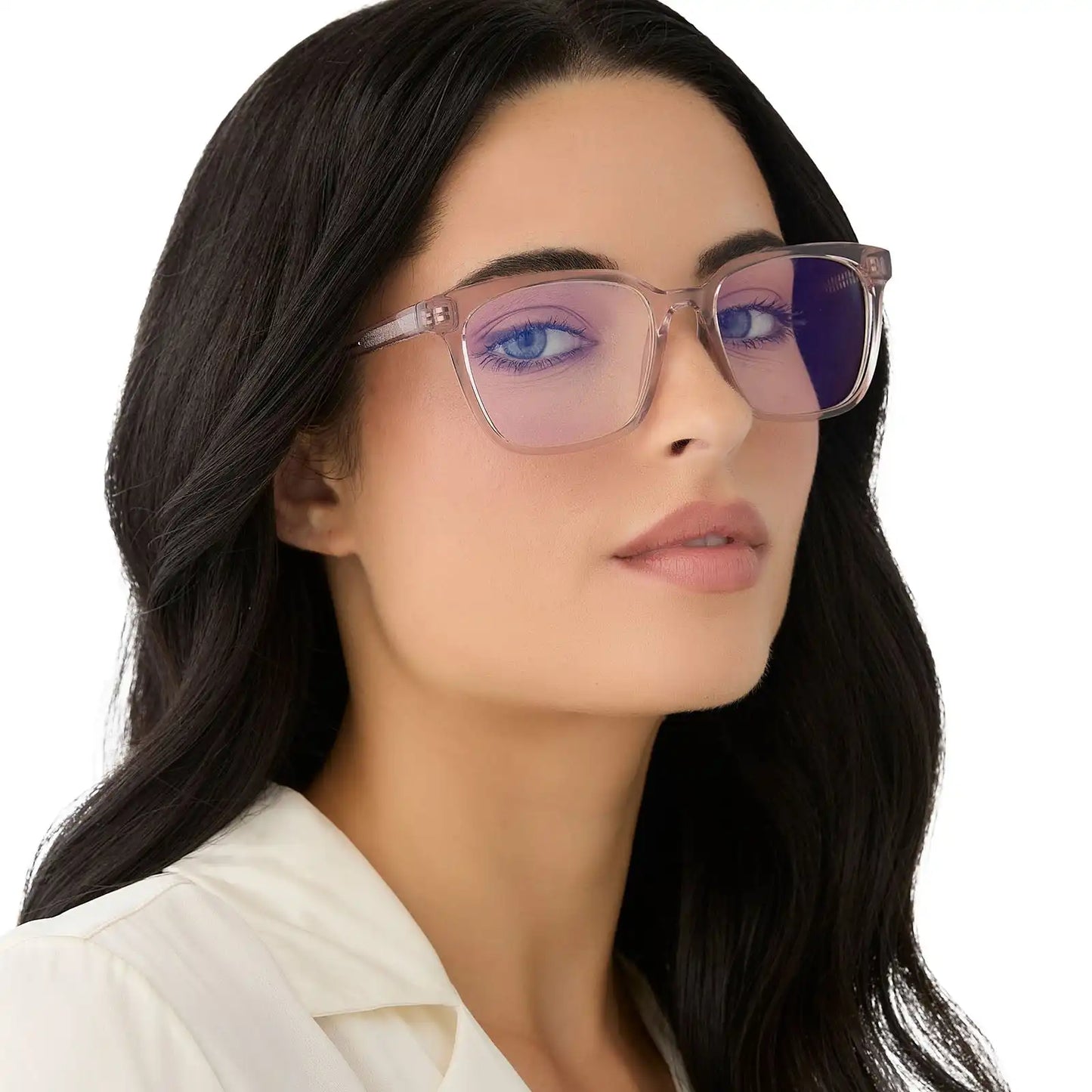 ALEX - LIGHT PINK CRYSTAL + BLUE LIGHT READERS