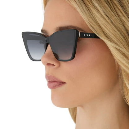 ALINA - BLACK + GREY GRADIENT SUNGLASSES