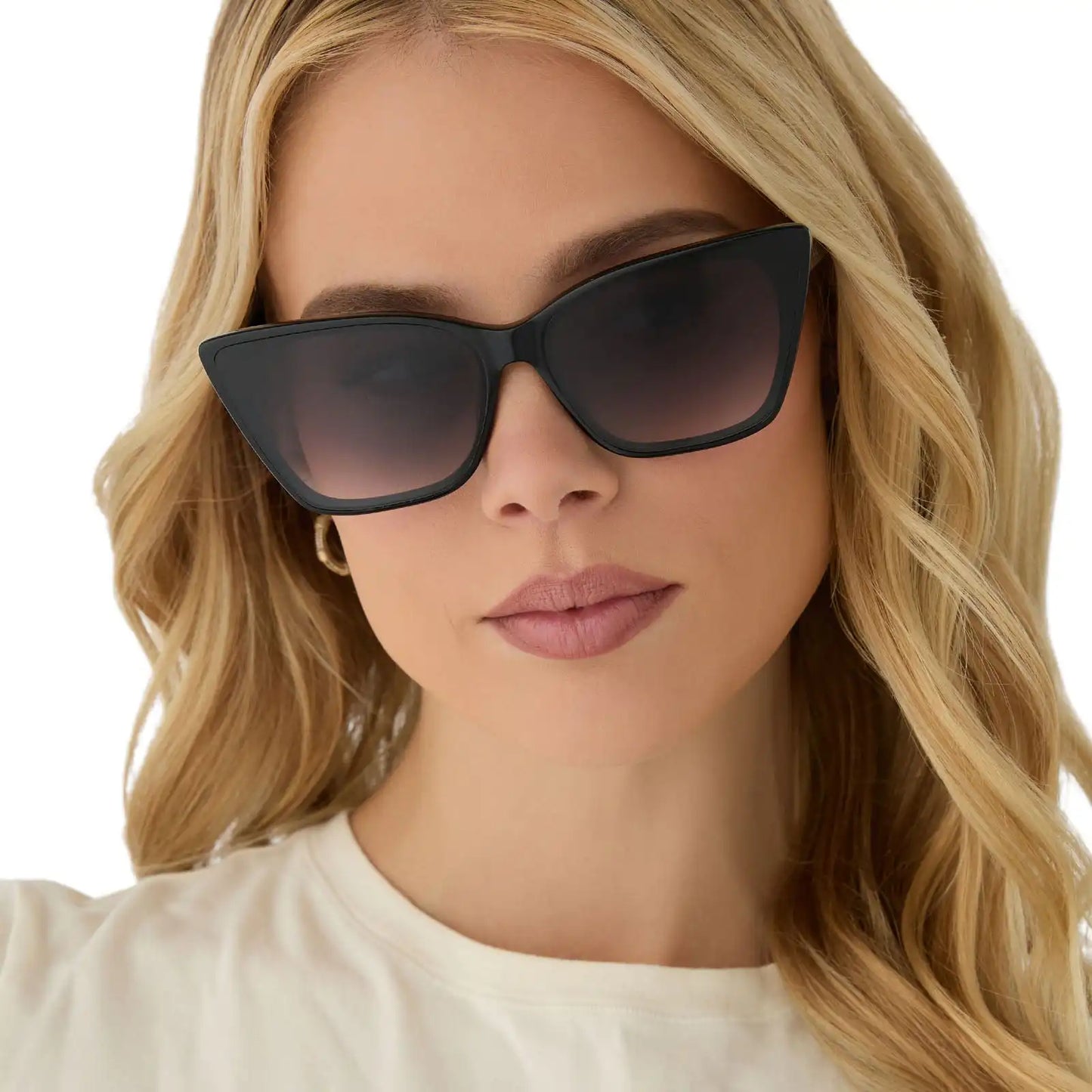 ALINA - BLACK + GREY GRADIENT SUNGLASSES