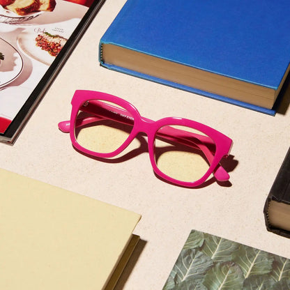 AVA - BUBBLEGUM PINK + BLUE LIGHT READERS