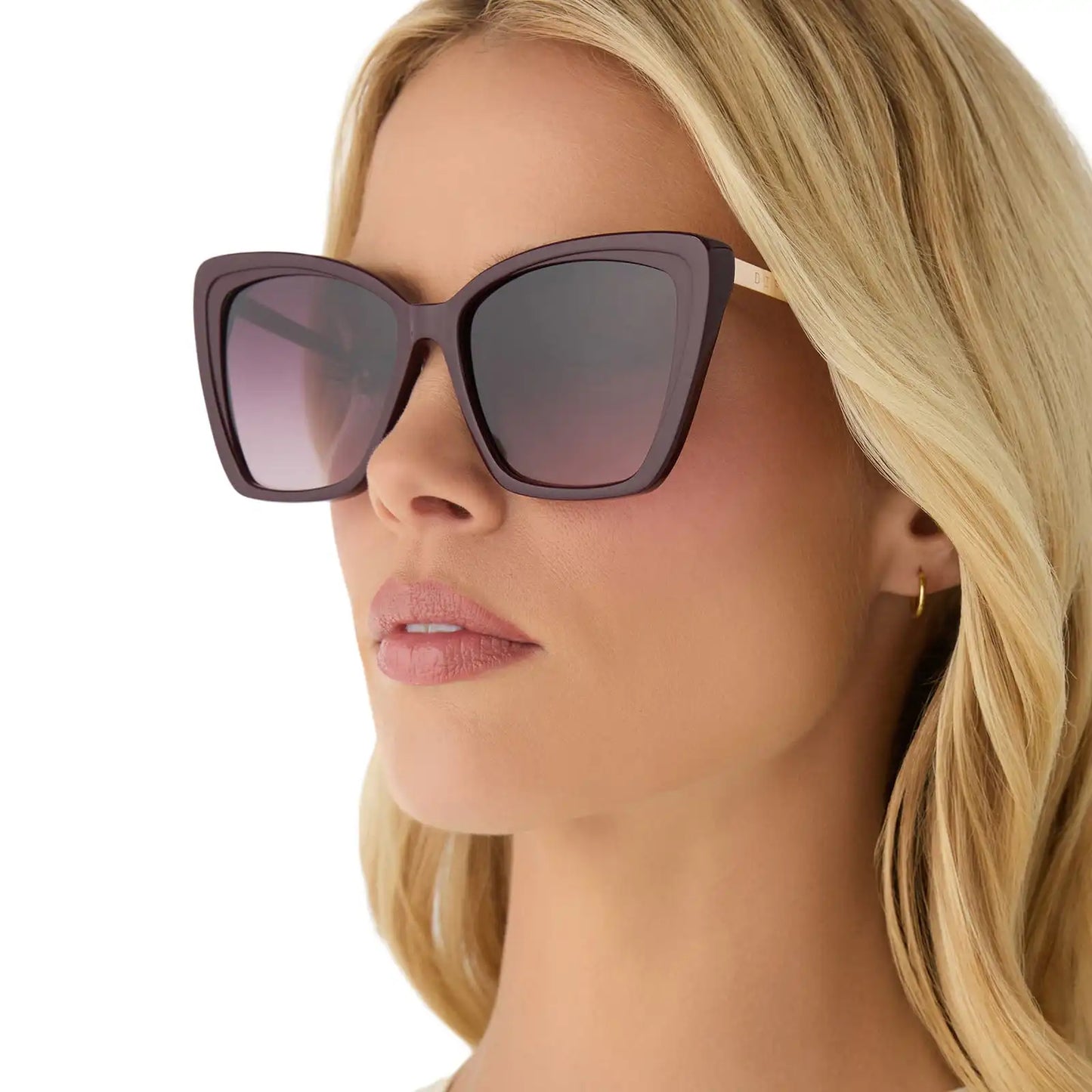 BECKY II - DARK CHERRY LACQUER + DARK CHERRY GRADIENT + POLARIZED SUNGLASSES