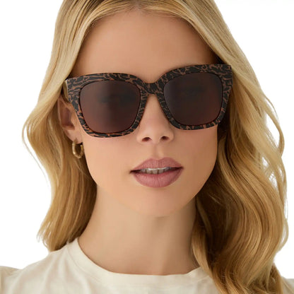 BELLA II - ANIMAL + BROWN SUNGLASSES