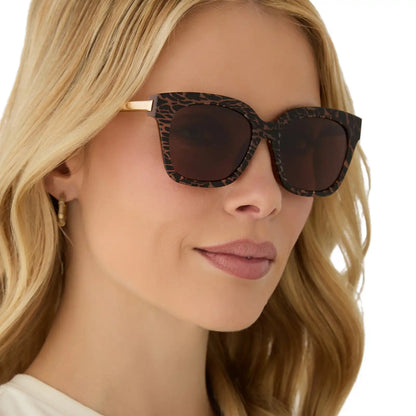 BELLA XS - ANIMAL + BROWN SUNGLASSES