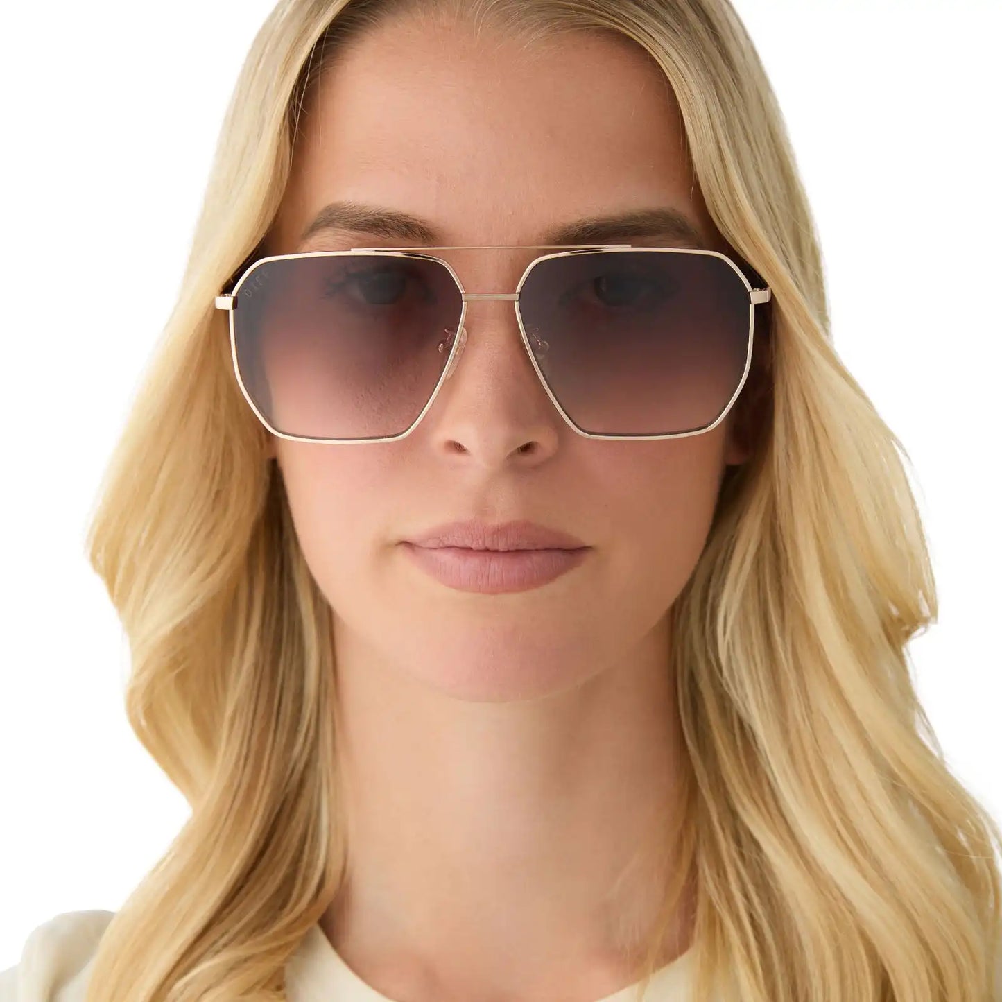 BERKELY - GOLD + BROWN GRADIENT + POLARIZED SUNGLASSES