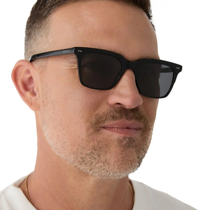 BILLIE - BLACK + GREY + POLARIZED SUNGLASSES