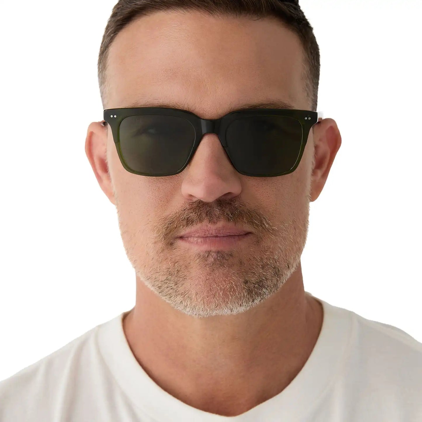 BILLIE - DARK OLIVE CRYSTAL + G15 + POLARIZED SUNGLASSES