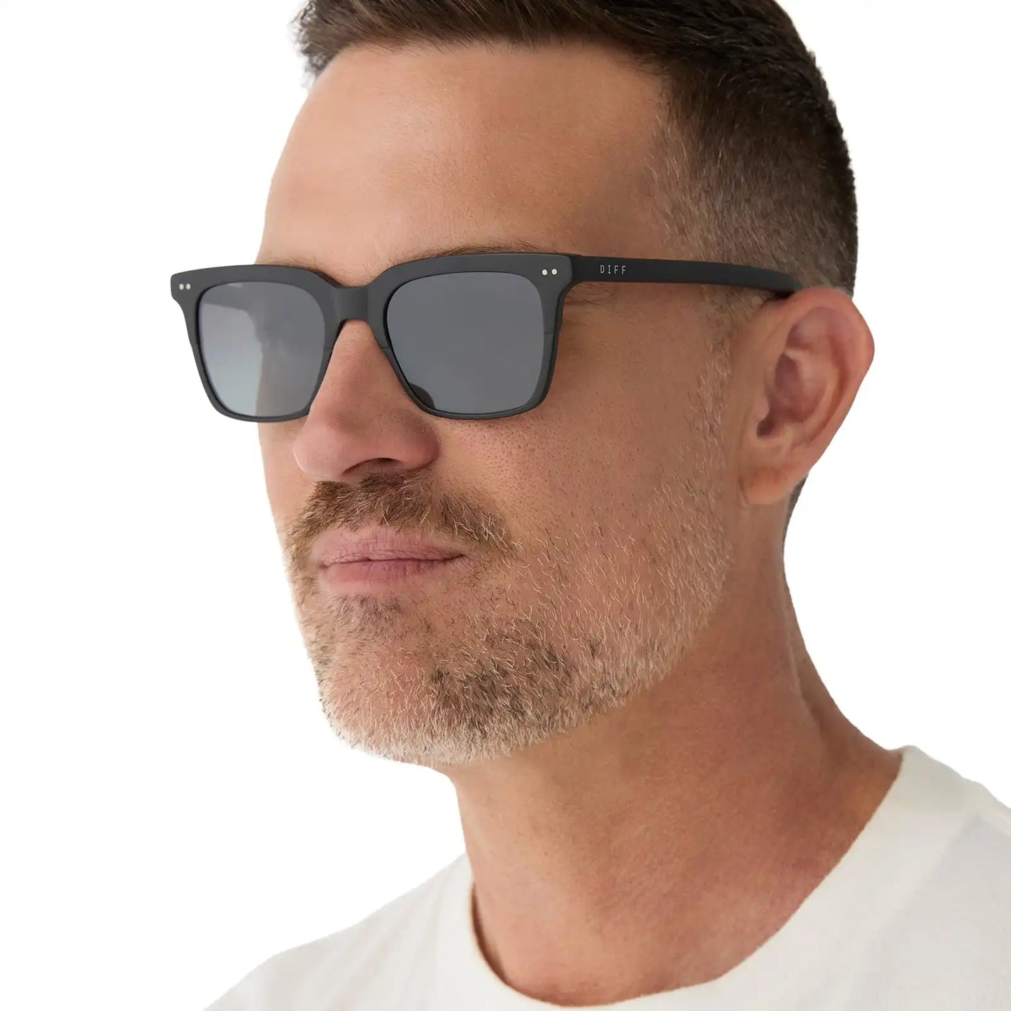 BILLIE - MATTE BLACK + BLUE GRADIENT FLASH + POLARIZED SUNGLASSES