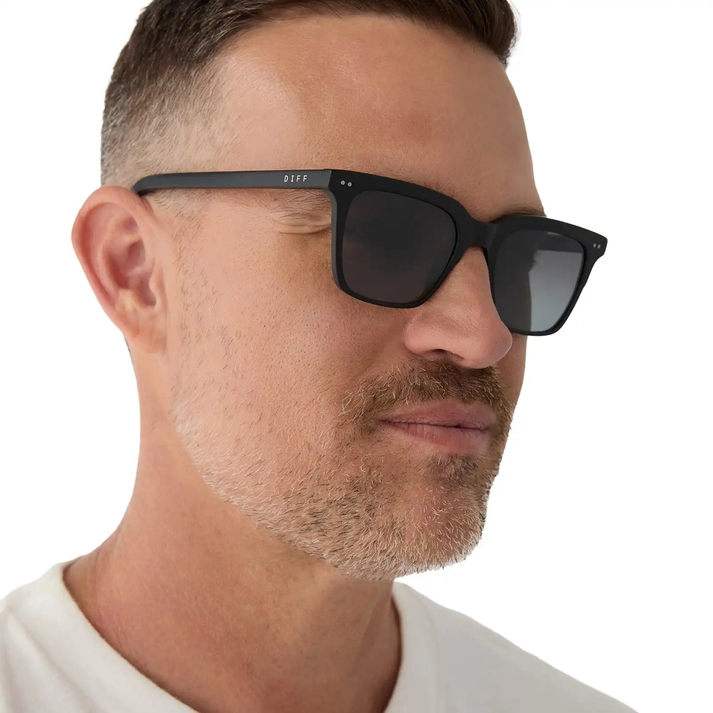 BILLIE - MATTE BLACK + BLUE GRADIENT FLASH + POLARIZED SUNGLASSES