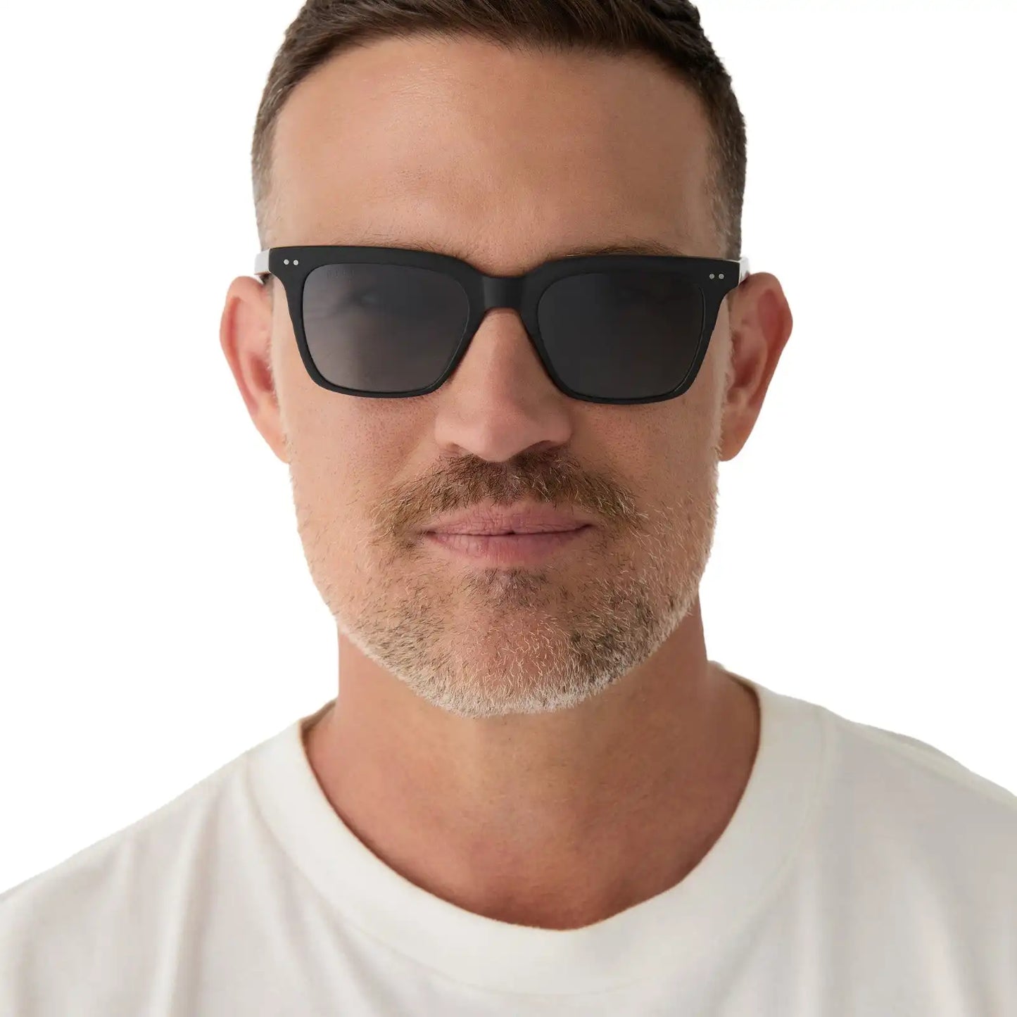 BILLIE - MATTE BLACK + BLUE GRADIENT FLASH + POLARIZED SUNGLASSES