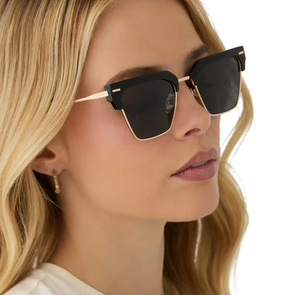 CAPRI - BLACK + GREY + POLARIZED SUNGLASSES