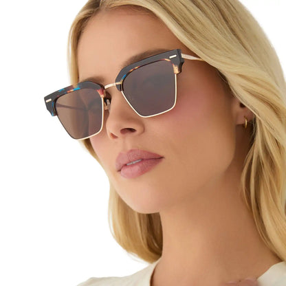 CAPRI - CONFETTI TORTOISE + BROWN SUNGLASSES