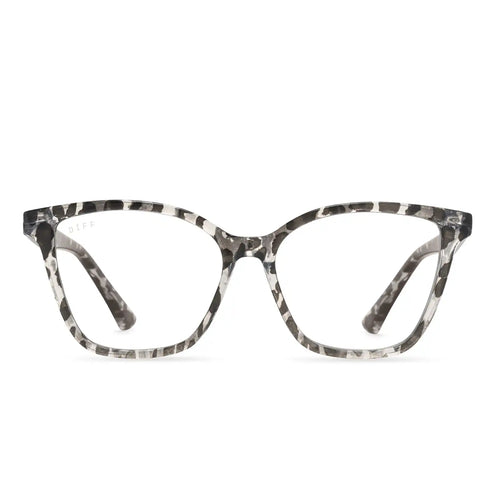 LEAH - CLEAR LEOPARD  + BLUE LIGHT READERS