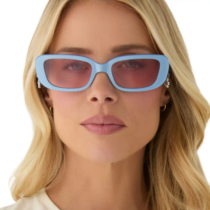 CHER - LIGHT BLUE + PINK GRADIENT SUNGLASSES