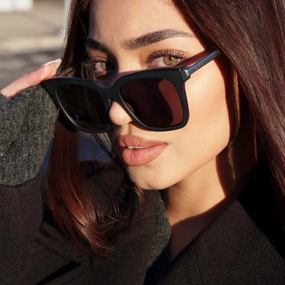 BELLA - BLACK + GREY + POLARIZED SUNGLASSES