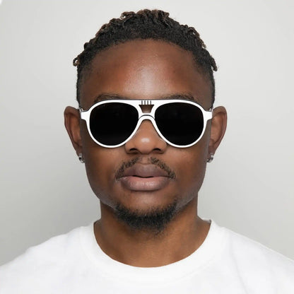 STORMTROOPER - GALACTIC WHITE + BLACK POLARIZED SUNGLASSES