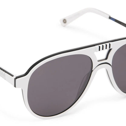STORMTROOPER - GALACTIC WHITE + BLACK POLARIZED SUNGLASSES
