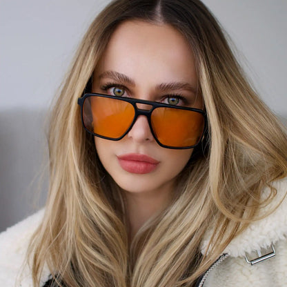 FENNEC SHAND™ - BLACK + ORANGE SUNGLASSES