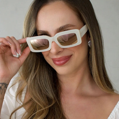 INDY - OPALINE + TAUPE MIRROR SUNGLASSES