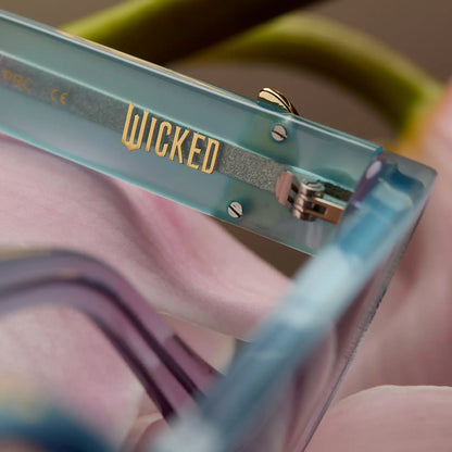 GLINDA UPLAND BUTTERFLY - IRIDESCENT PASTEL BLUE + LAVENDER + OPALESCENT GRADIENT PINK SUNGLASSES