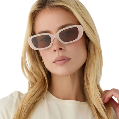 DAPHNE II - MILKY BLUSH + BROWN + POLARIZED SUNGLASSES