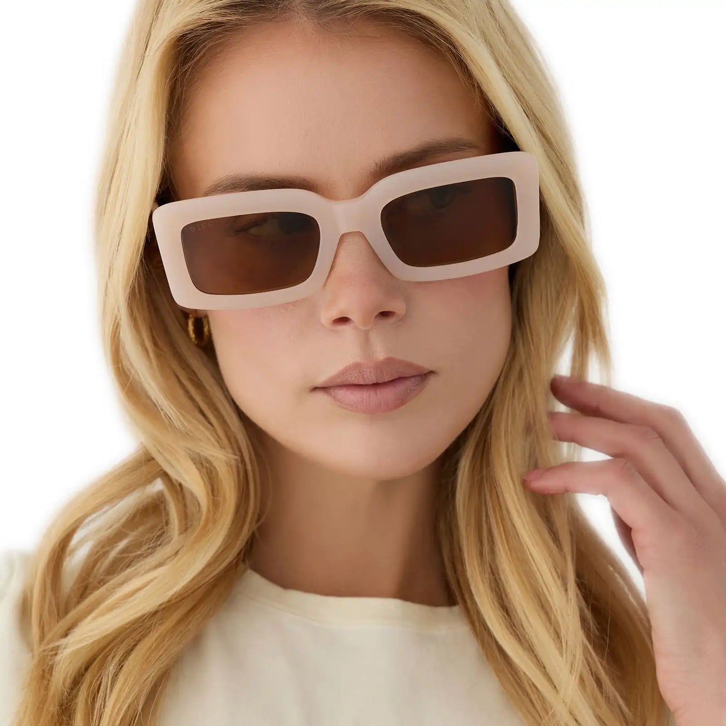 INDY - MILKY BLUSH + BROWN + POLARIZED SUNGLASSES