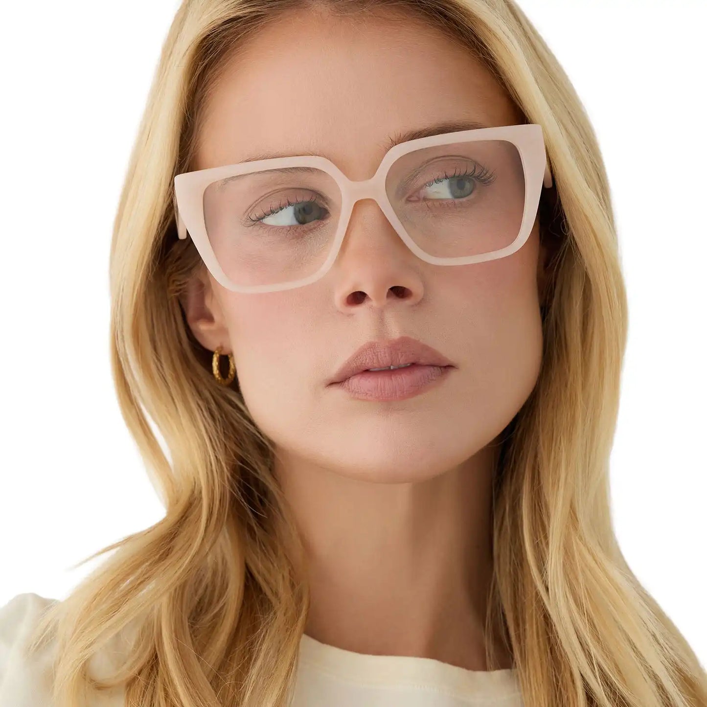 OLIVE - MILKY BLUSH + GLASSES