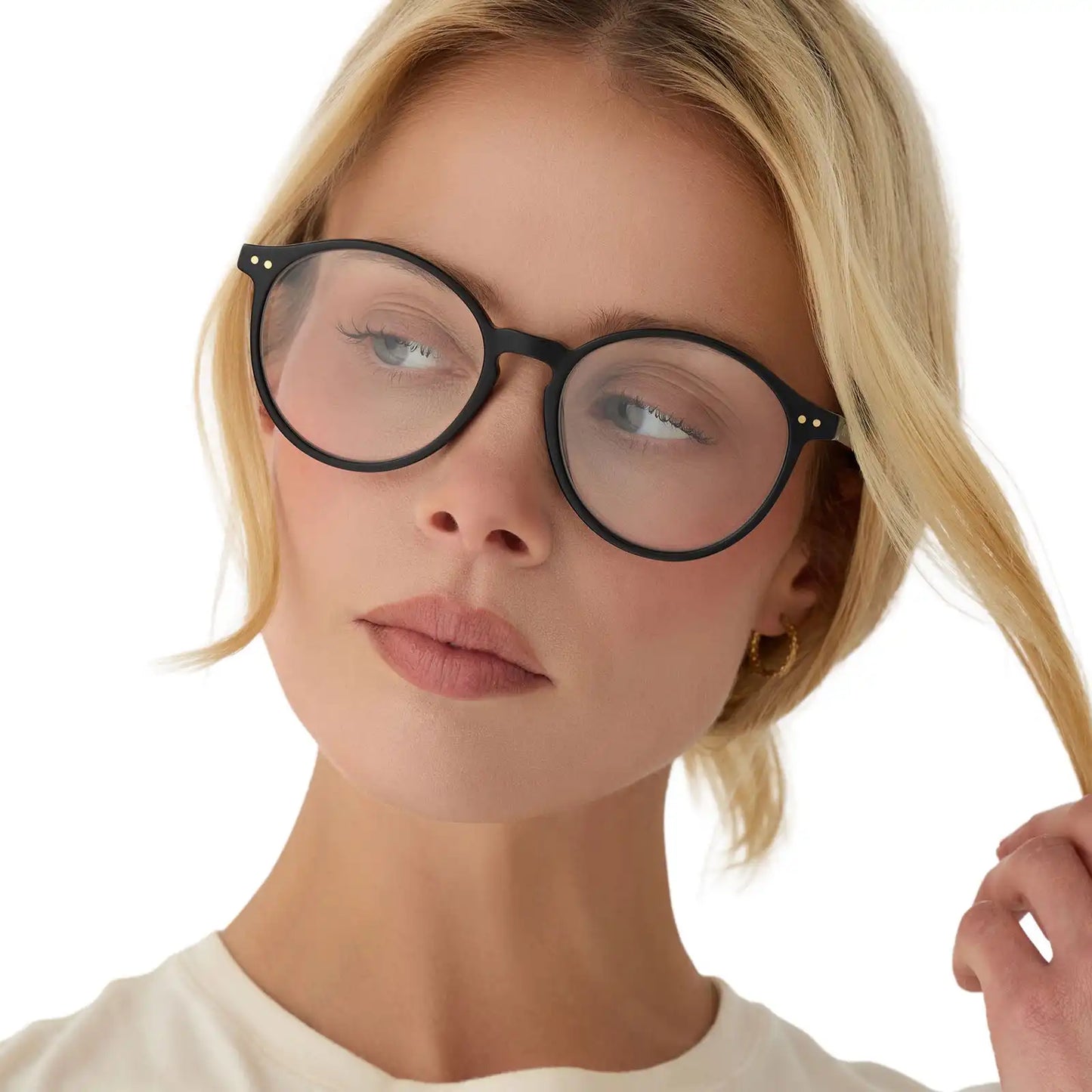 JOANIE - BLACK + GLASSES