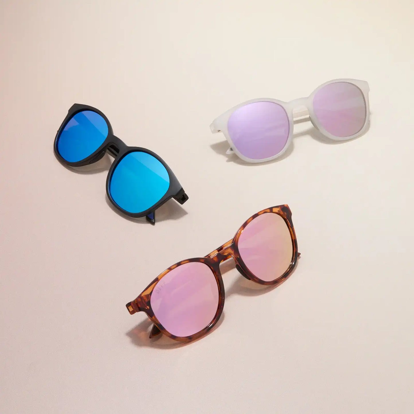 VOLLEY - MATTE BLACK + BLUE MIRROR + POLARIZED SUNGLASSES