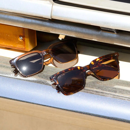 BILLIE - WHISKEY + GREY POLARIZED SUNGLASSES