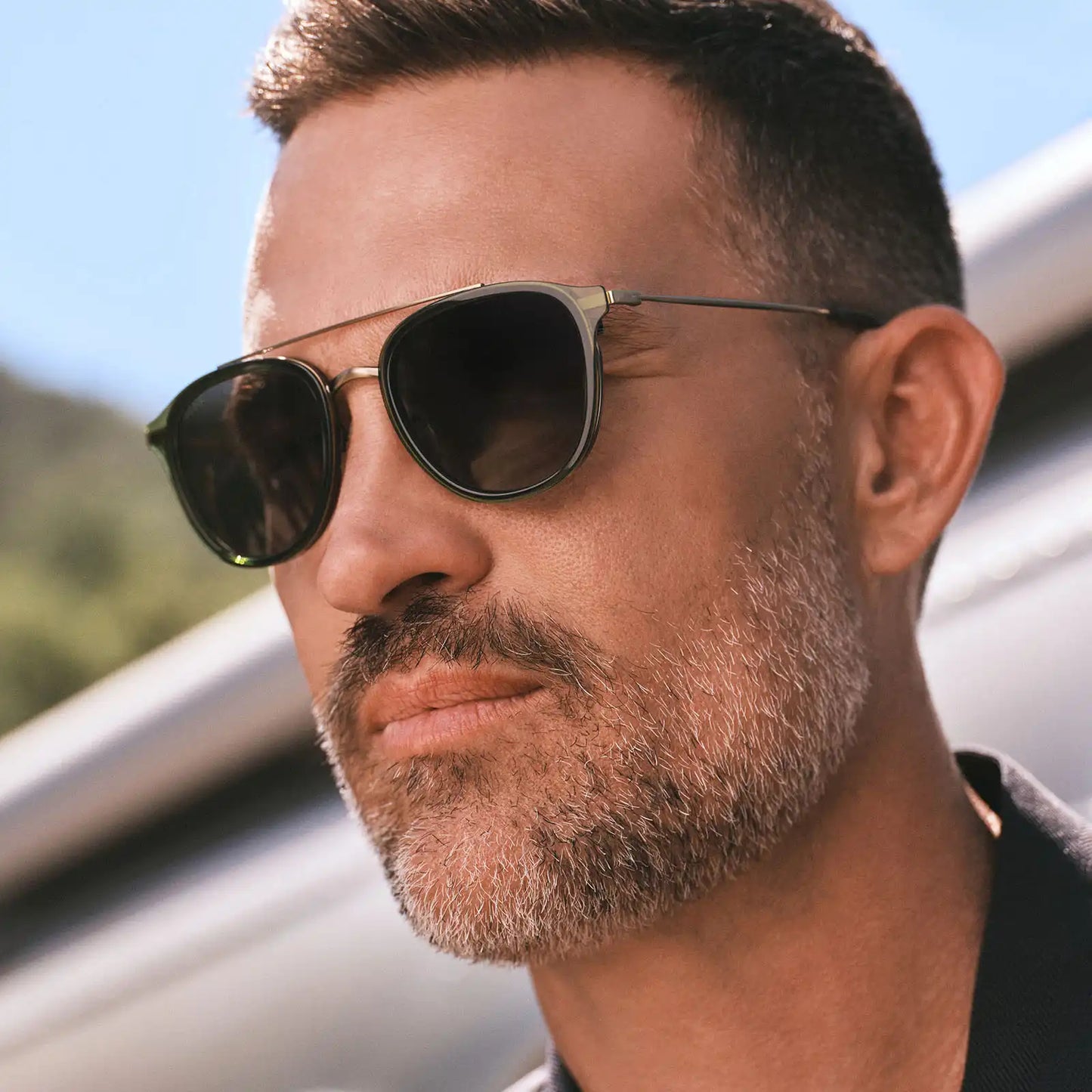 CAMDEN - DARK OLIVE CRYSTAL + G15 + POLARIZED SUNGLASSES