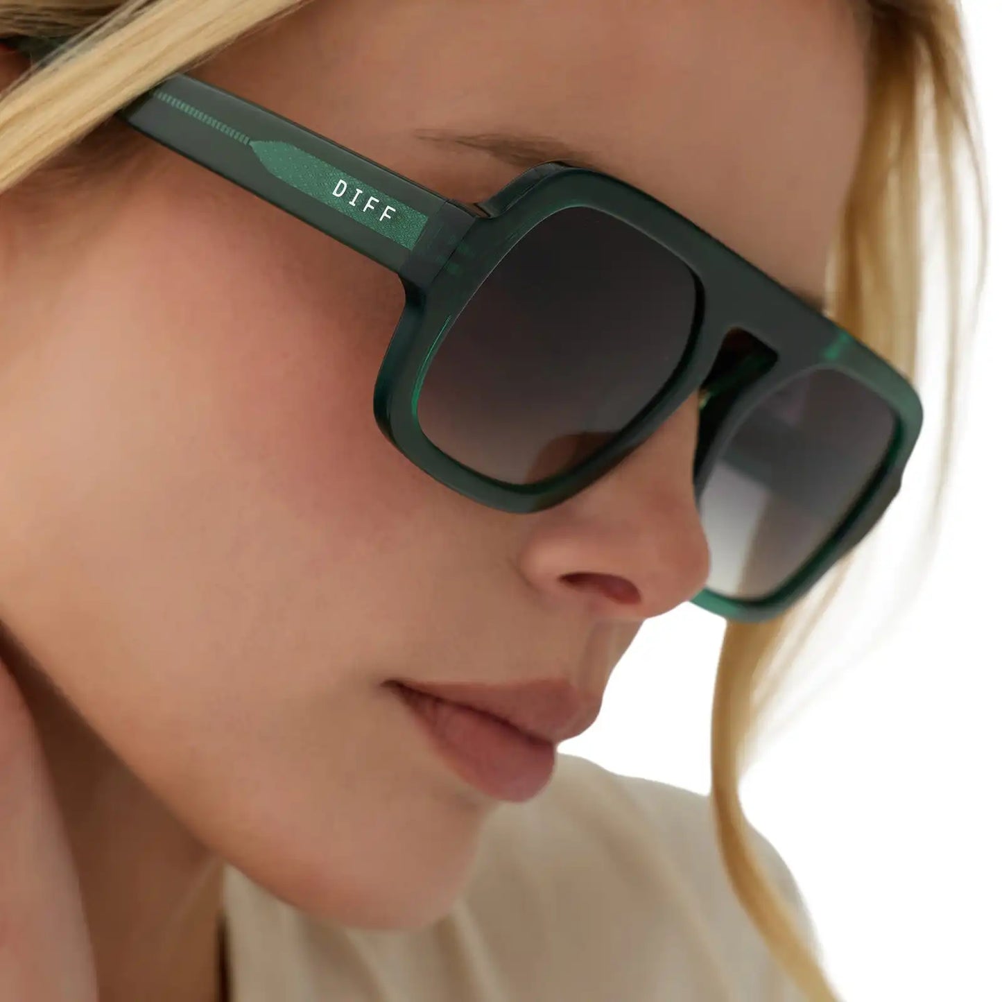 ALIX - DEEP GREEN + GREY GRADIENT + POLARIZED + SUNGLASSES