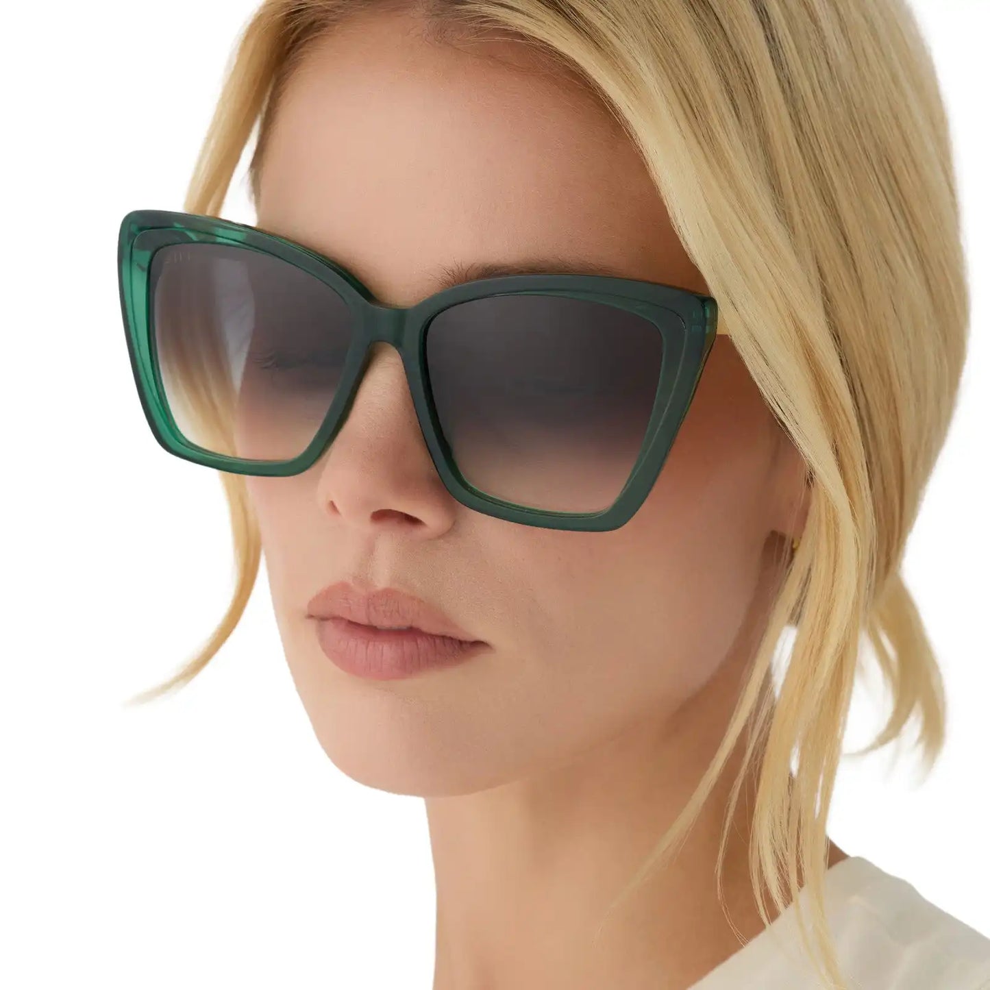 BECKY II - DEEP GREEN + GREY GRADIENT + SUNGLASSES