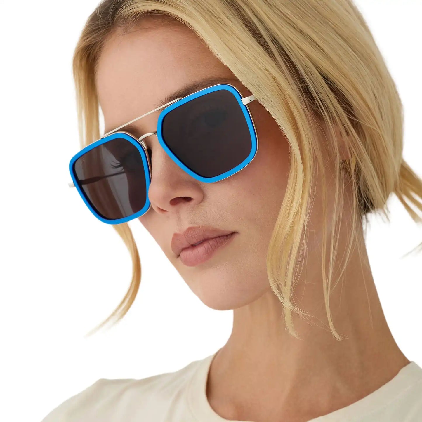 JORDAN - LUMINOUS BLUE + GREY + SUNGLASSES