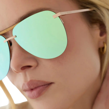 TAHOE - BRUSHED GOLD + DEW DROP MIRROR + POLARIZED + SUNGLASSES