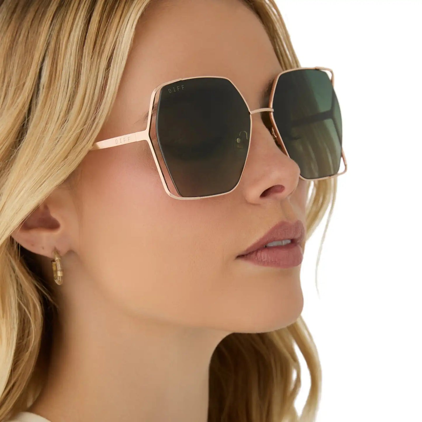 DONNA IV - BRUSHED CHAMPAGNE + COOL MATCHA GRADIENT + POLARIZED SUNGLASSES