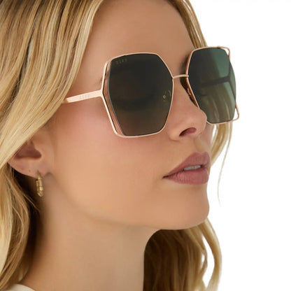 DONNA IV - BRUSHED CHAMPAGNE + COOL MATCHA GRADIENT + POLARIZED SUNGLASSES