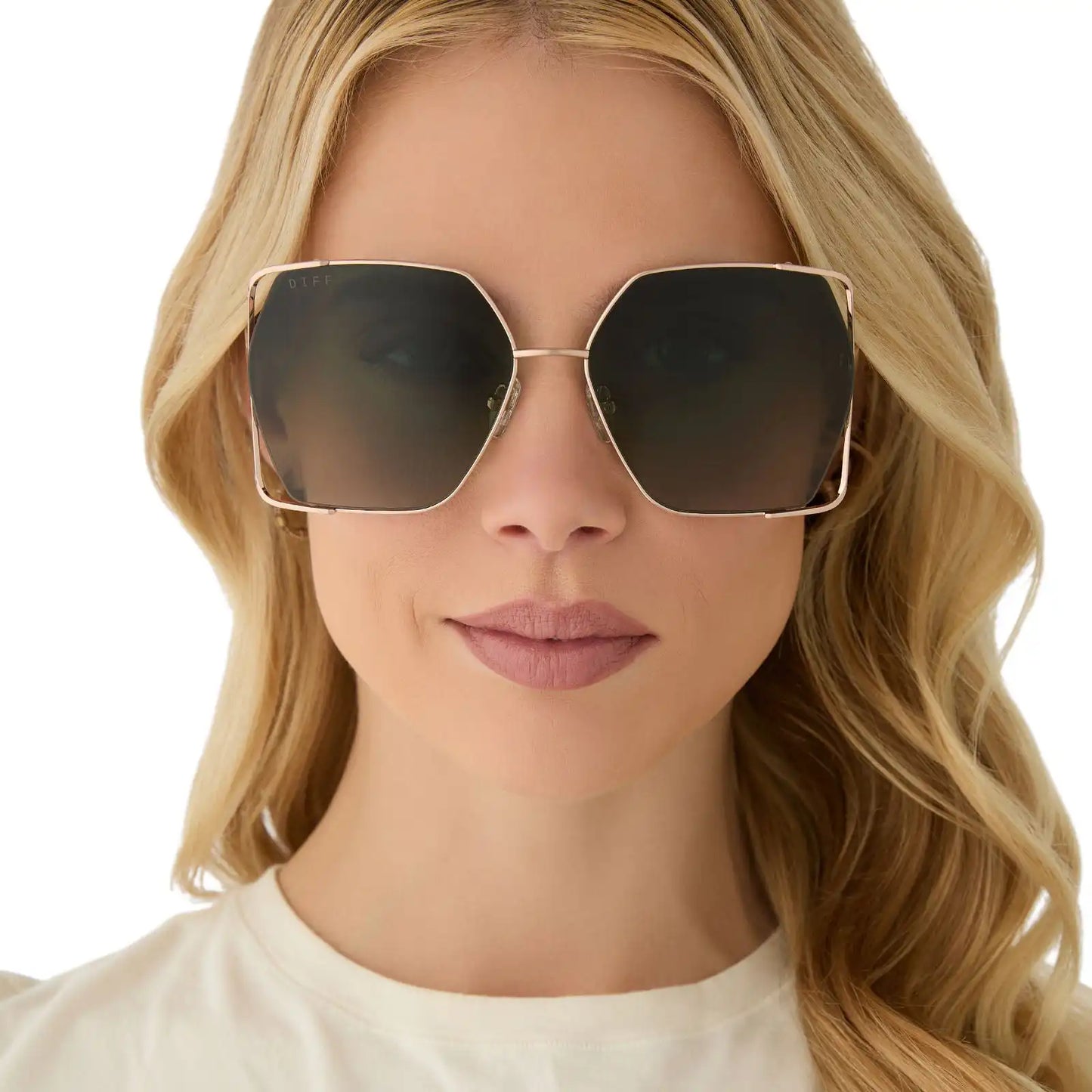 DONNA IV - BRUSHED CHAMPAGNE + COOL MATCHA GRADIENT + POLARIZED SUNGLASSES