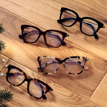 BELLA XS - AMBER TORTOISE + GLASSES