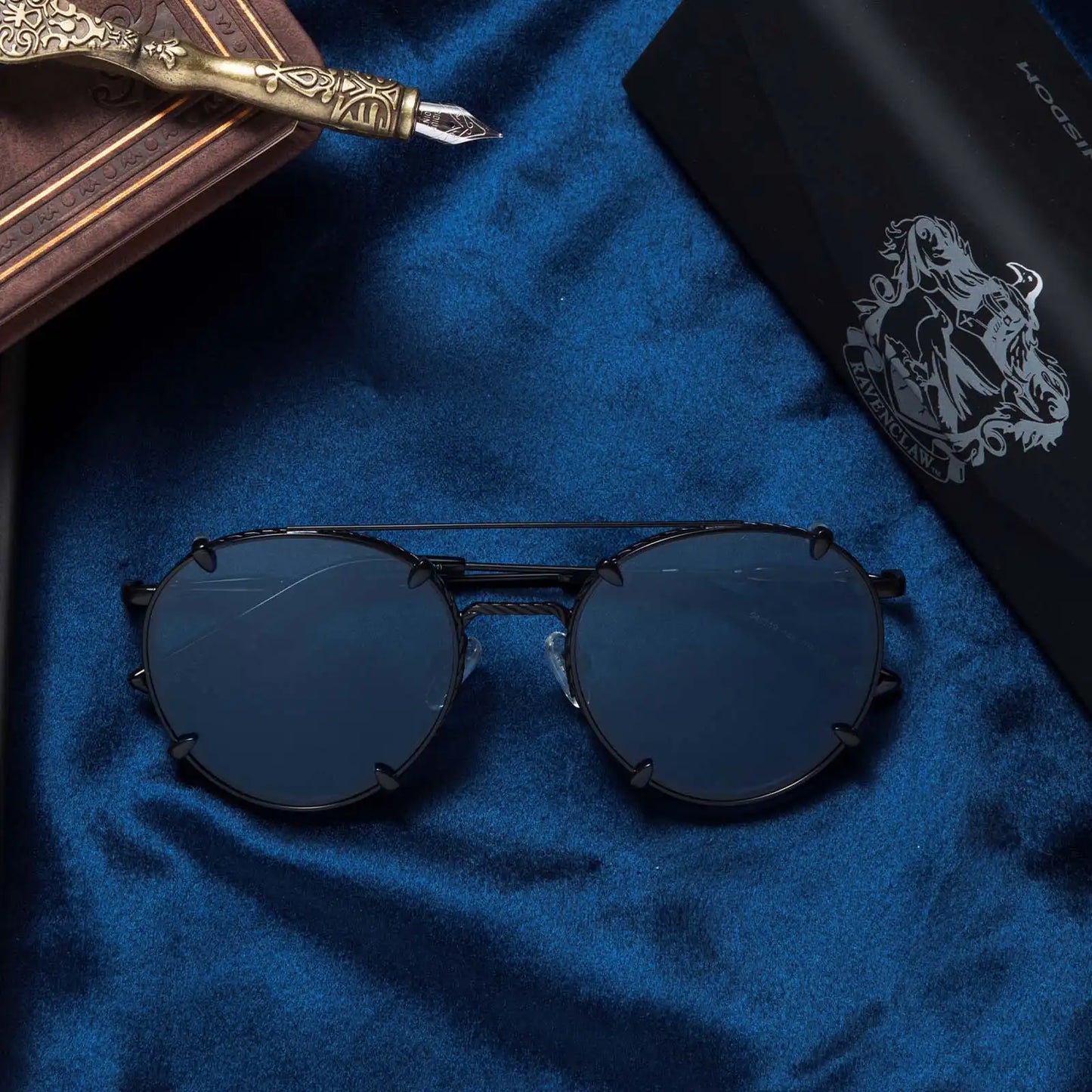 RAVENCLAW™ - SCHOLARLY MATTE BLACK + TWILIGHT BLUE SUNGLASSES