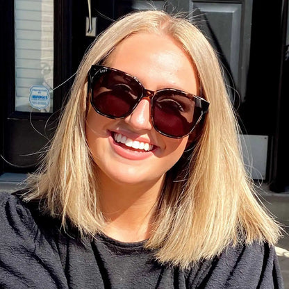 GIA - ESPRESSO TORTOISE + GREY SUNGLASSES