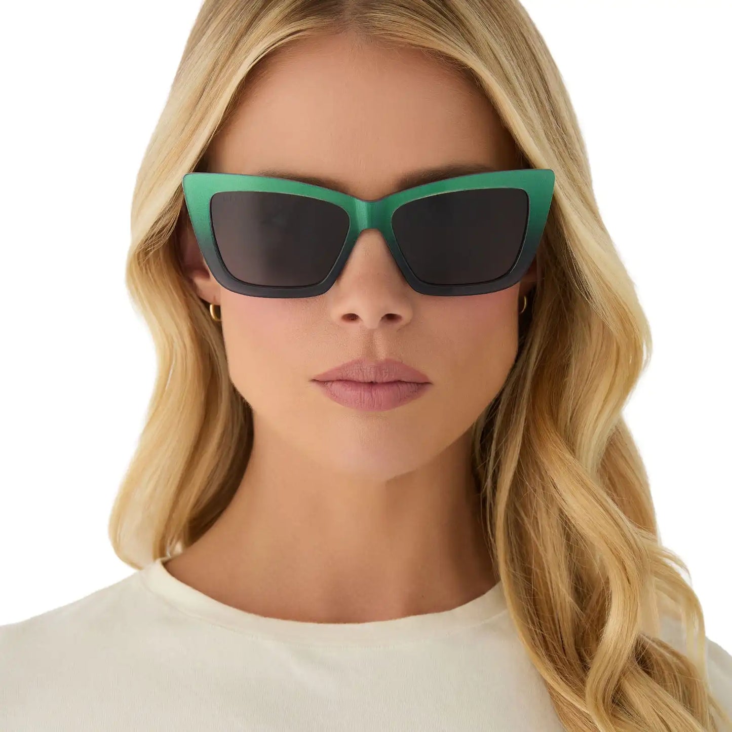 ELPHABA EMERALD - ENCHANTING EMERALD TO BLACK + SHADOWY GREY SUNGLASSES