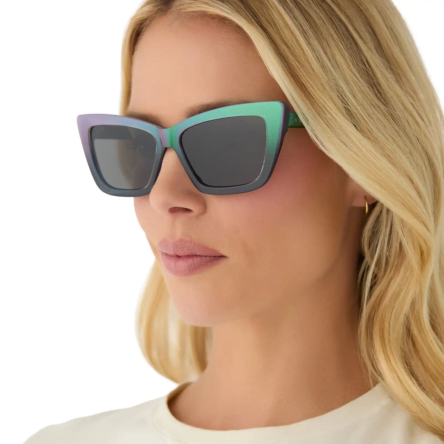 ELPHABA EMERALD - ENCHANTING EMERALD TO BLACK + SHADOWY GREY SUNGLASSES