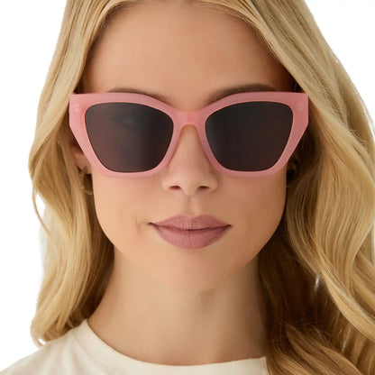 EVIE - PEACH + BROWN + POLARIZED SUNGLASSES