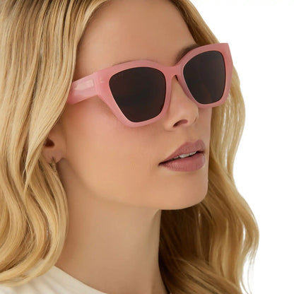 EVIE - PEACH + BROWN + POLARIZED SUNGLASSES