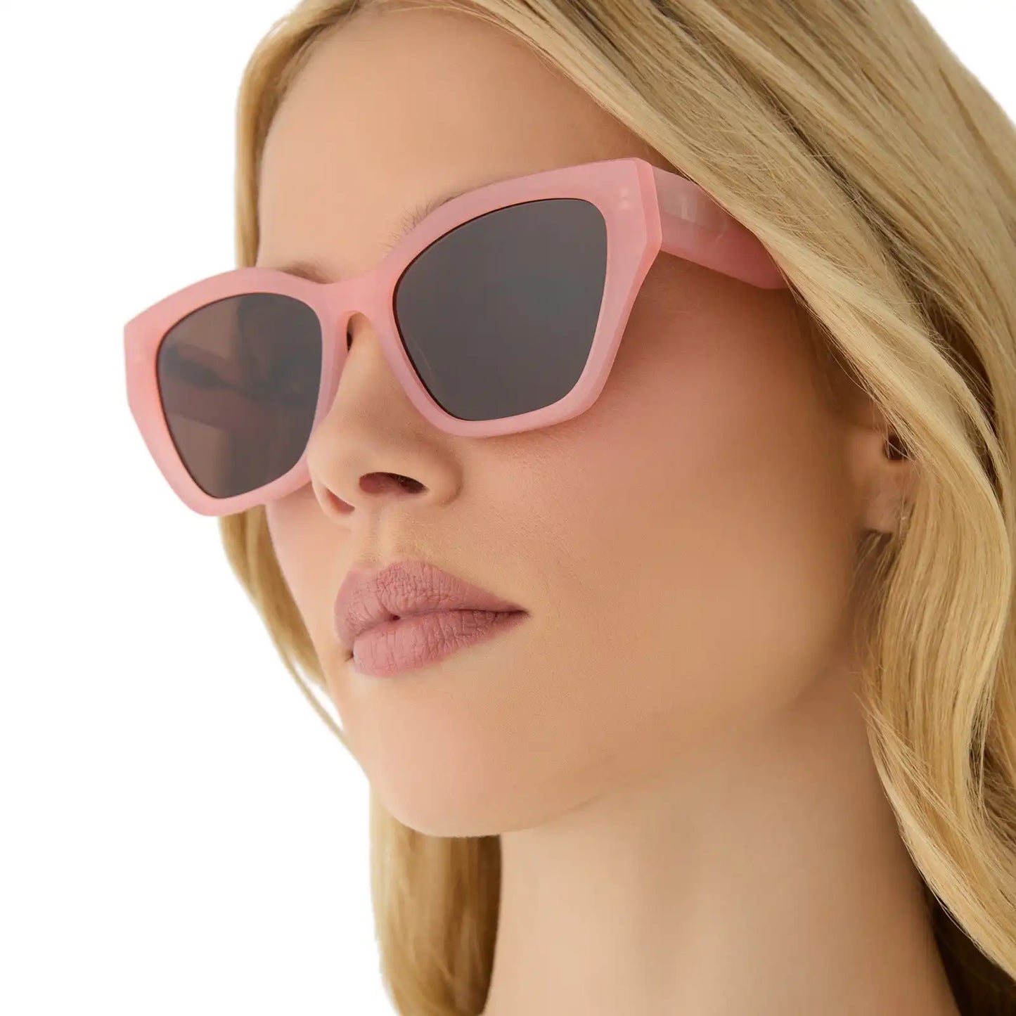 EVIE - PEACH + BROWN + POLARIZED SUNGLASSES