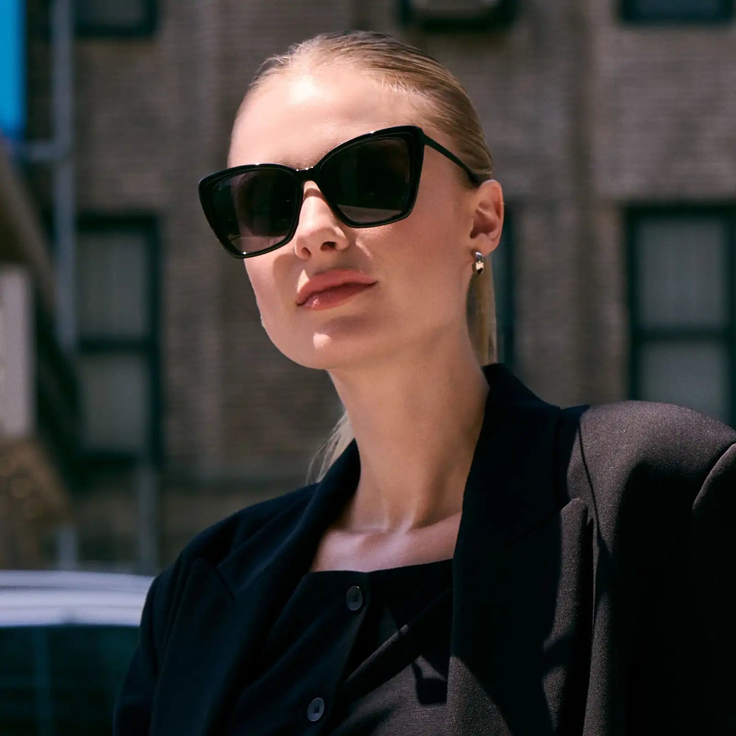 BECKY II - BLACK + DARK SMOKE POLARIZED SUNGLASSES