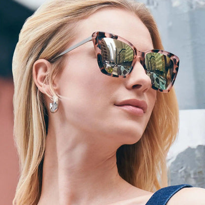 BECKY II - HIMALAYAN TORTOISE + TAUPE MIRROR + POLARIZED SUNGLASSES