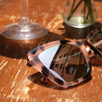 BECKY II - HIMALAYAN TORTOISE + TAUPE MIRROR + POLARIZED SUNGLASSES